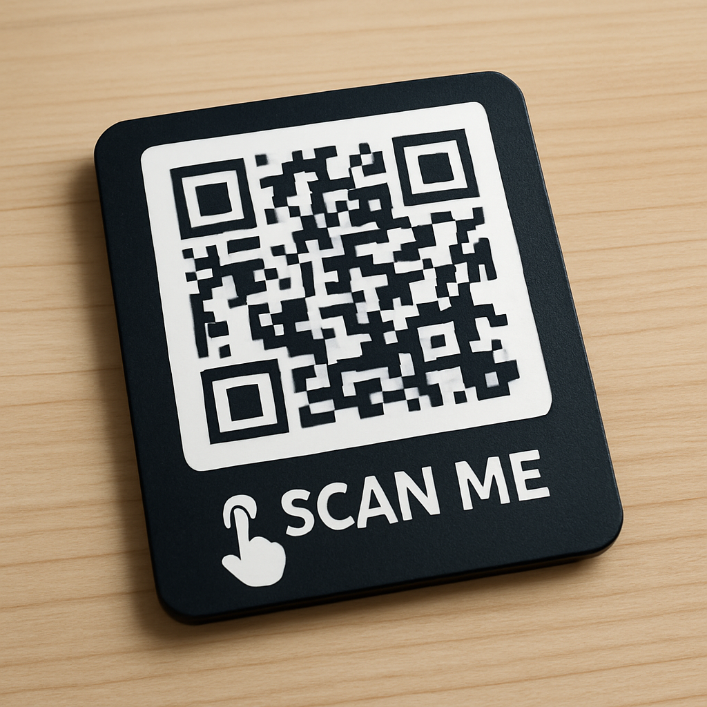 Interactive QR Code Plaque
